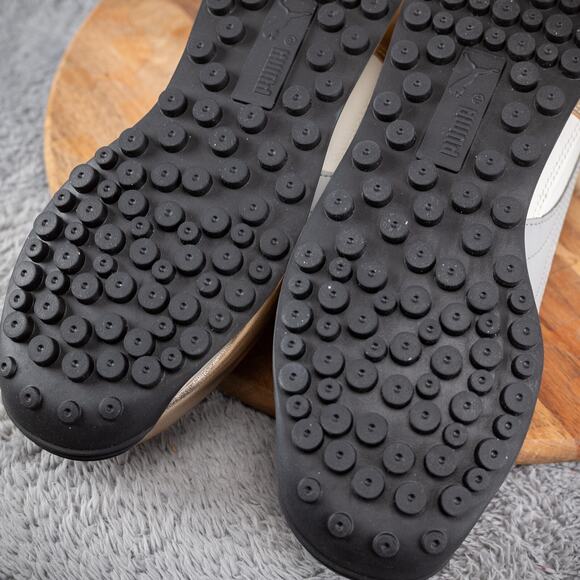 Puma Easy Rider Mixed Metals Metallic Lace Up Womens Size 6 White - Picture 6 of 8